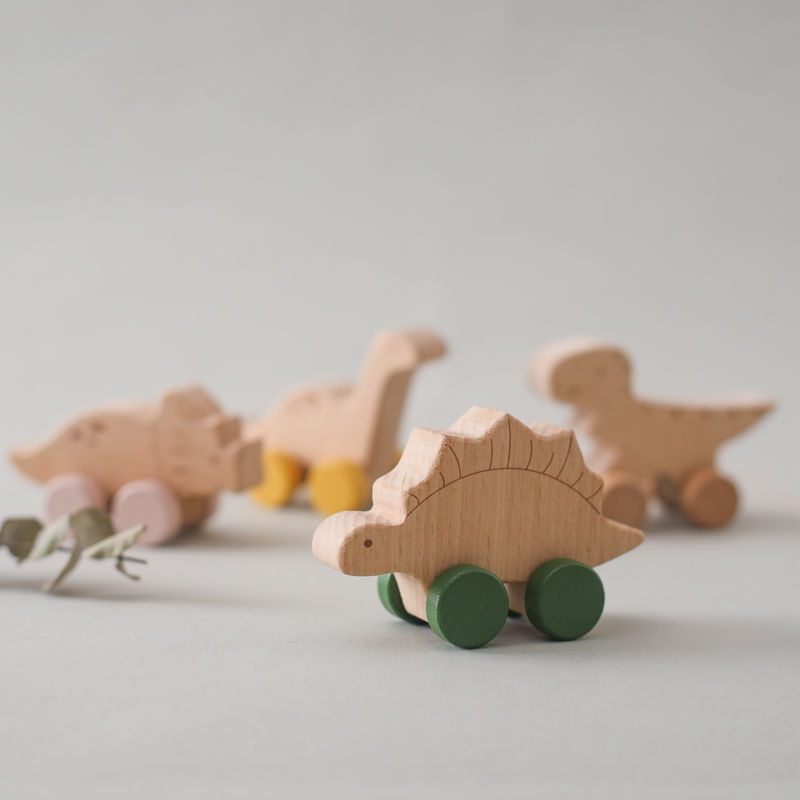 Thumbnail: Wooden Montessori Toys Animal Block Dragging Stars Moon Surround Train  Hand Coo