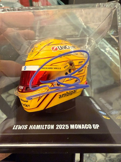2025 SCUDERIA FERRARI SIGNED HELMET - LEWIS HAMILTON