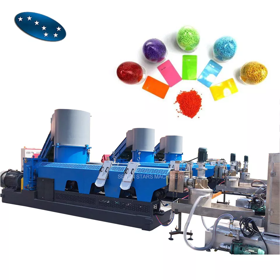 Plastic granule recycling extrusion granulation machine