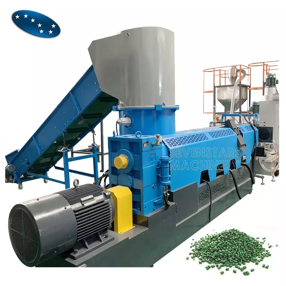 plastic bag pp pe film pet bottle Pelleting line machine