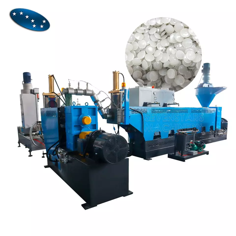 plastic bag pp pe film pet bottle granulator machinery