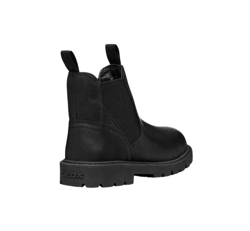Thumbnail: Geox J Shaylax Chelsea Boots in Black Leather