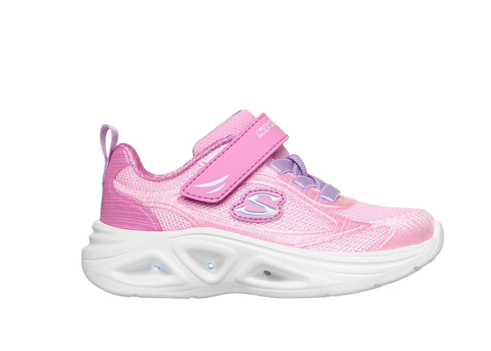 Skechers S-Lights Sola Glow 2.0 Girls Trainers in Pink