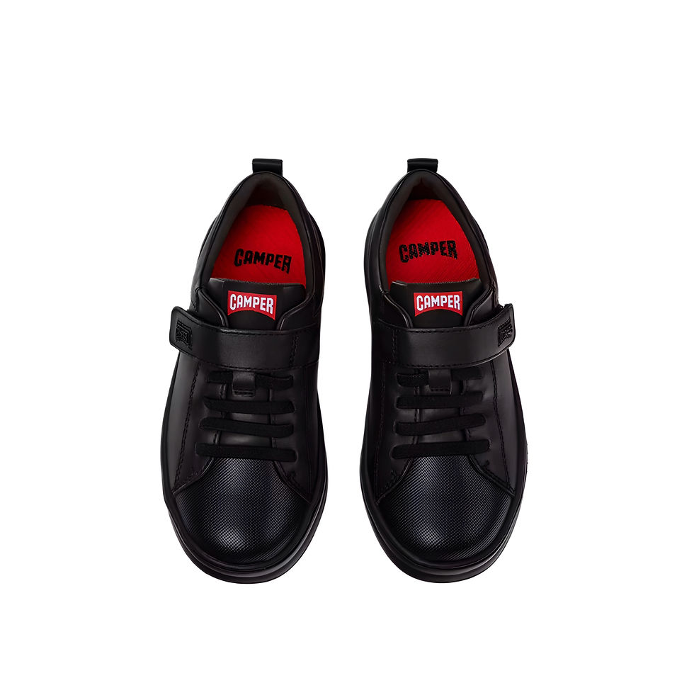 Thumbnail: Camper Runner Four School Shoe with Toe Protection in Black (K800319-001)