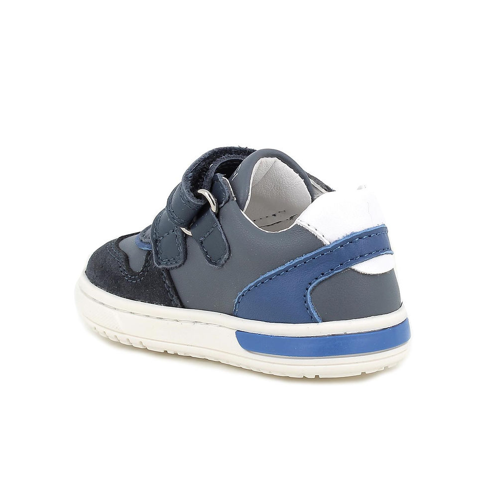 Thumbnail: Primigi Boys Casual Leather Sneaker in Navy Multi