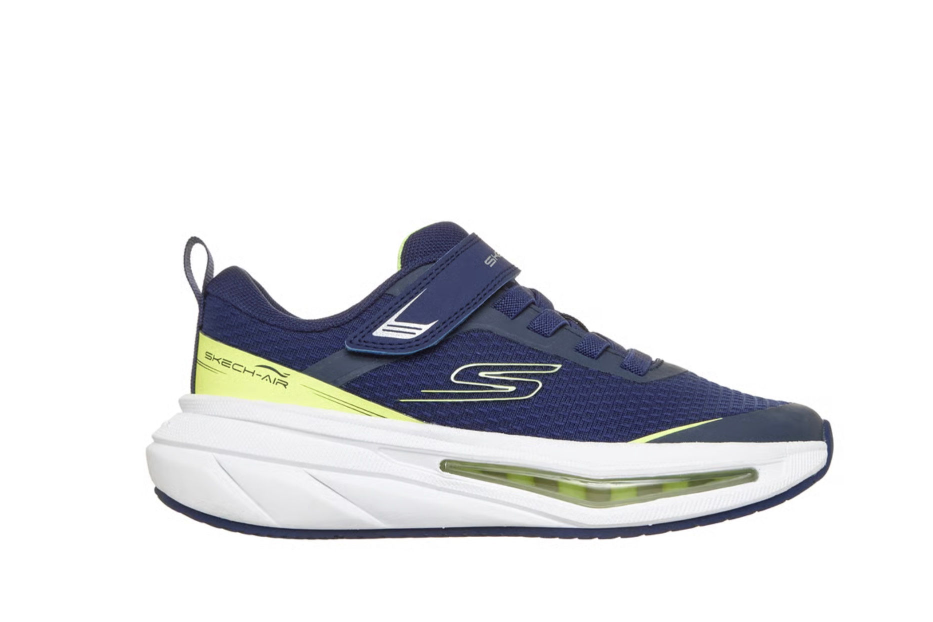 Skechers Skech-Air Flight Boys Trainers in Navy with Yellow