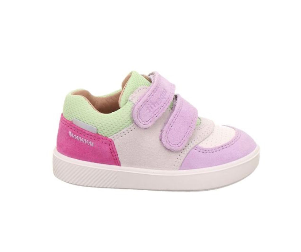 Thumbnail: Superfit Supies Girls Casual Sneakers in Lilac & White