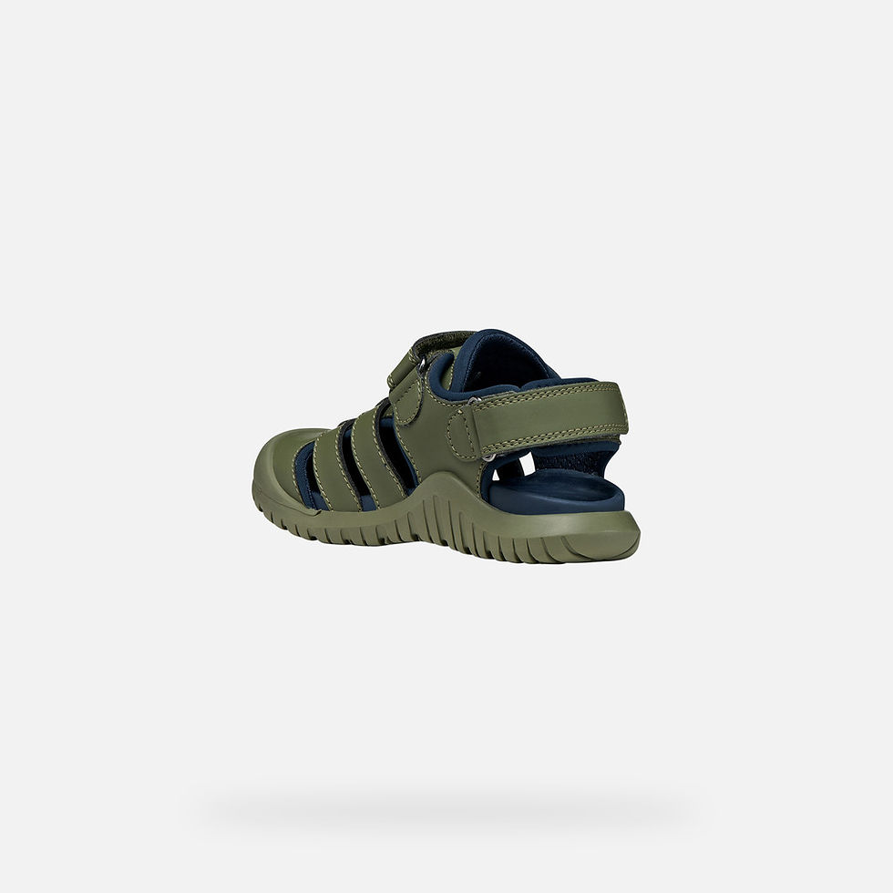 Thumbnail: Geox Junior Fusbetto Pro Boys Water Friendly Sandals in Sage