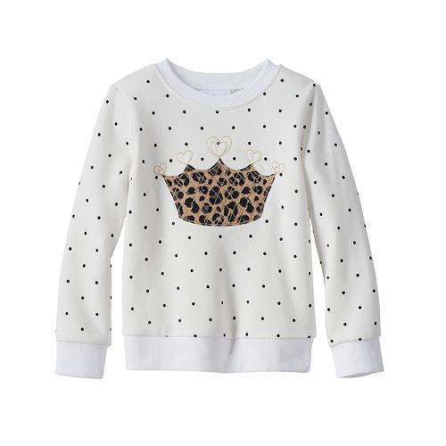 Thumbnail: Toddler Girl Jumping Beans® Applique Sweatshirt