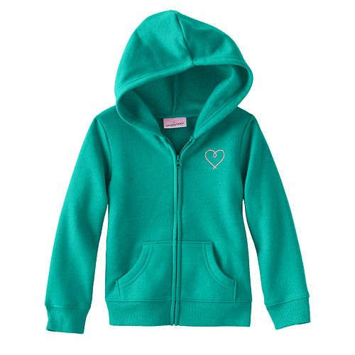 Thumbnail: Toddler Girl Jumping Beans® Heart Full-Zip Fleece