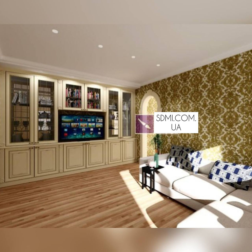 Дизайн ТВ-зони в вітальні №3