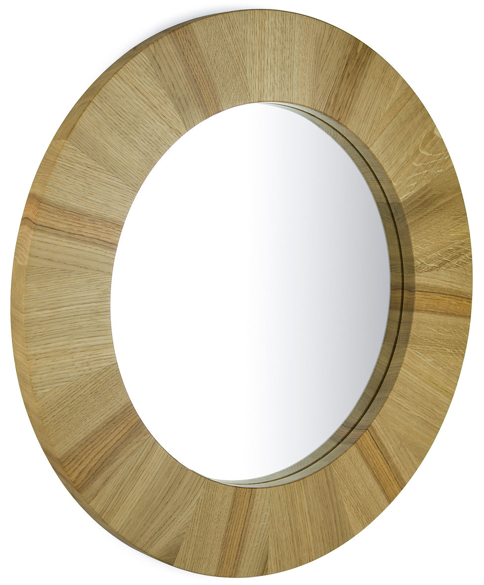 Thumbnail: Round oak mirror