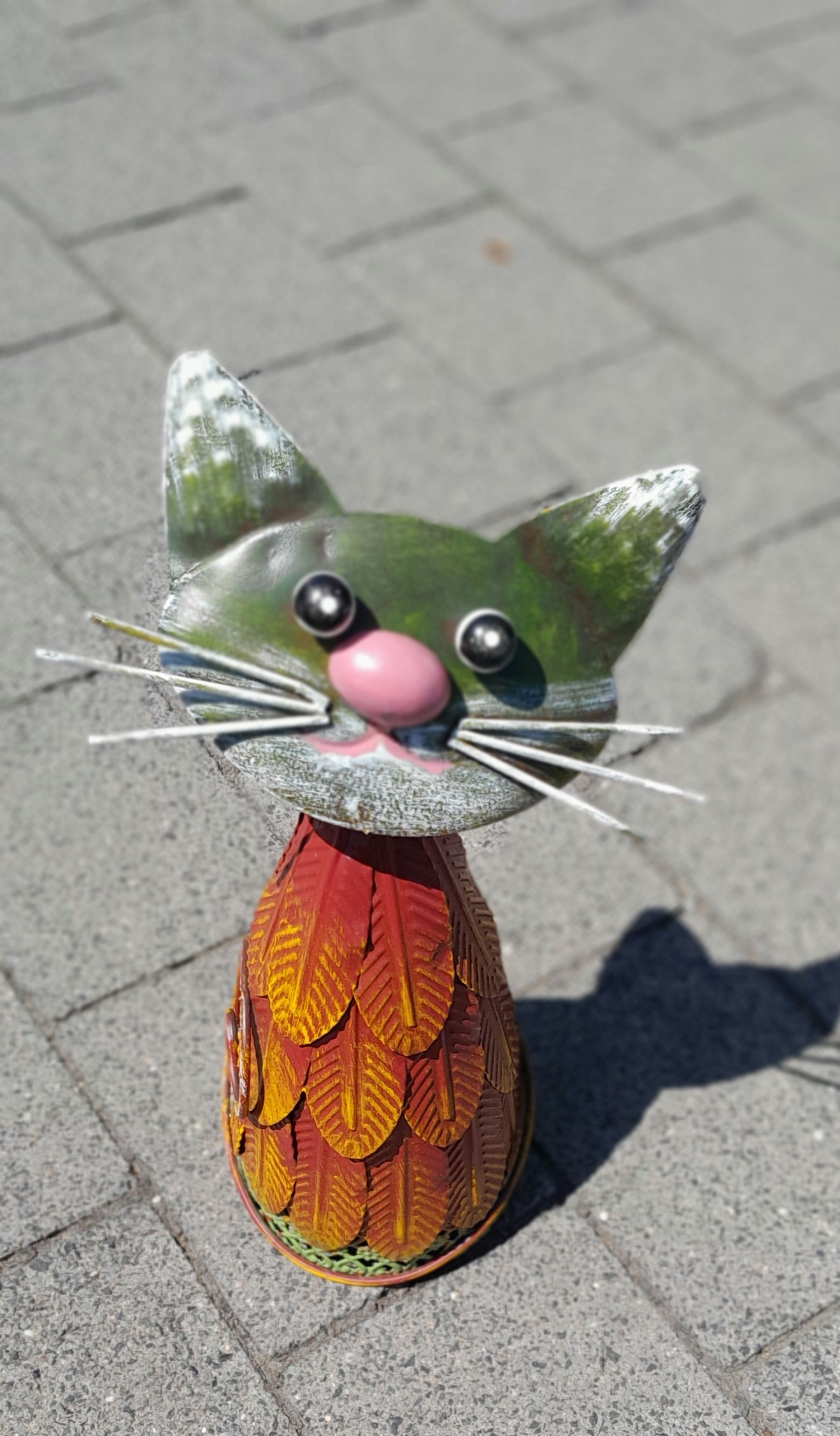 Katze wackelt 17x10x25 Zaunhocker 