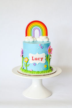 Standing Rainbow Cake
