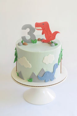 Red Dinosaur Cake