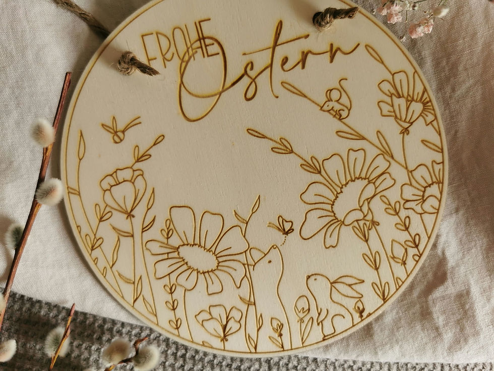 Miniaturbild: Schild "Frohe Ostern"