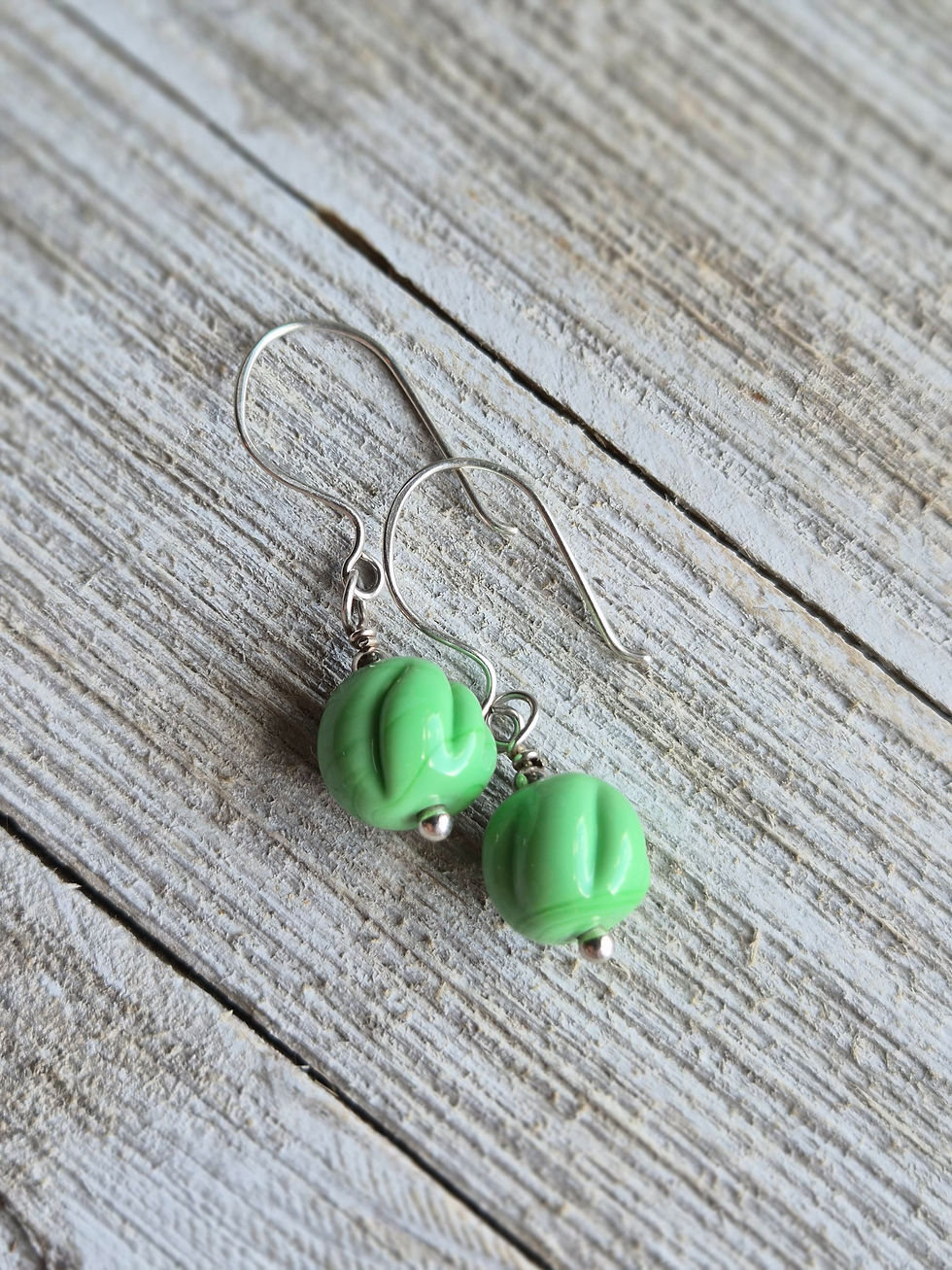 Thumbnail: Green Spiral Earrings