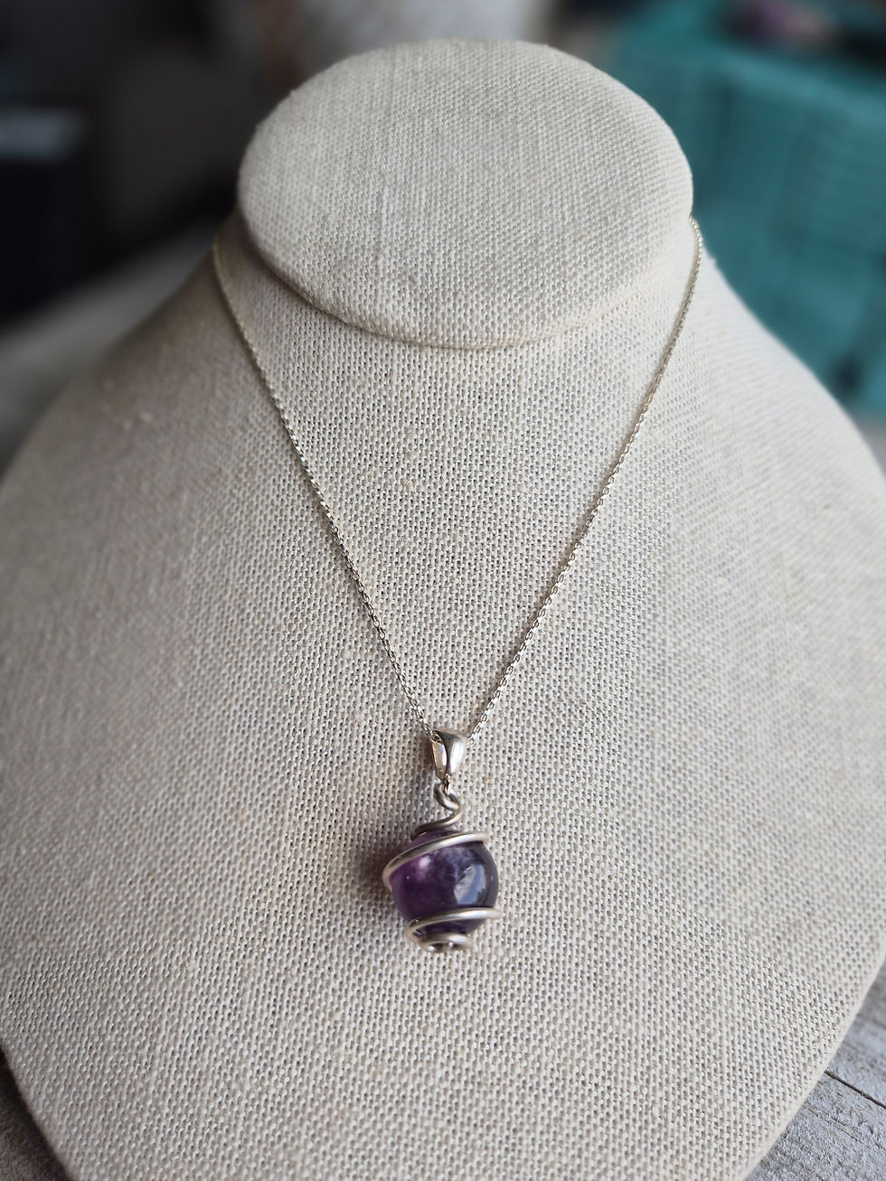 Lepidolite Mini Sphere Necklace