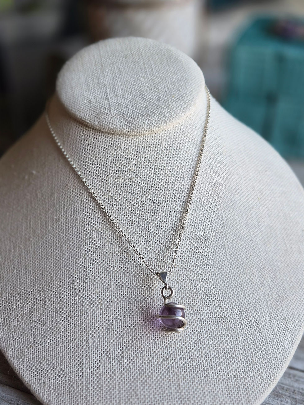 Amethyst Mini Sphere Necklace