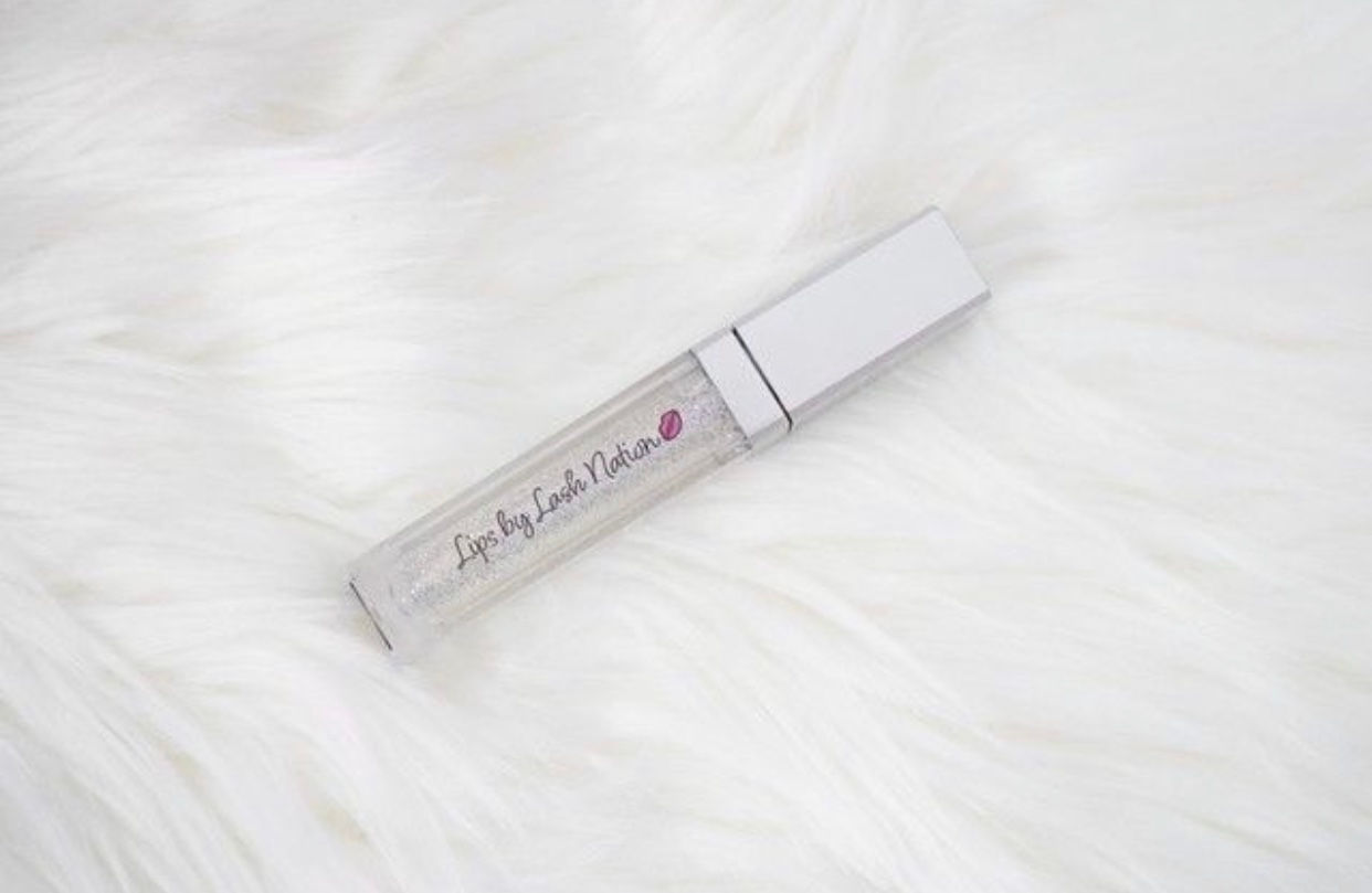 Lips by Lash Nation Clear Gloss with Silver Glitter