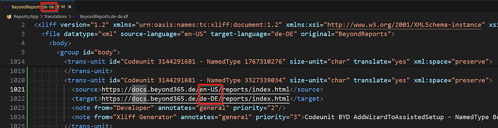 Translate the link to the target language