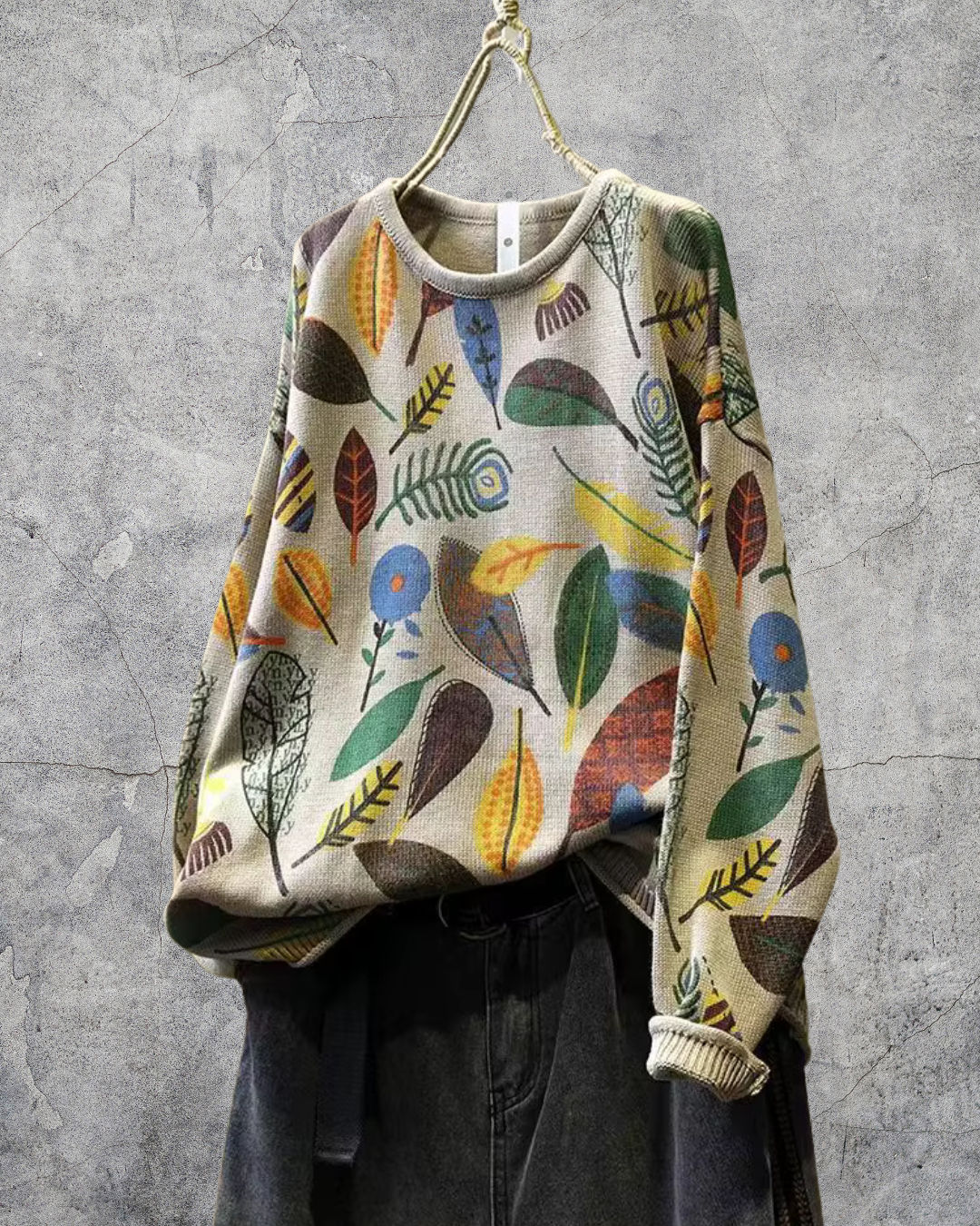 Tricot Estampa Folhas