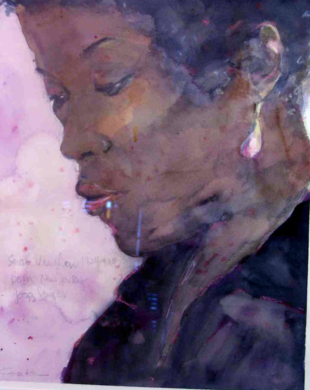 Sarah Vaughan 13" w x 20"h SOLD