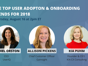 THE TOP USER ADOPTION & ONBOARDING TRENDS FOR 2018