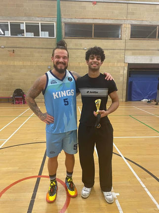 End of season presentation to Thomas.