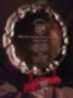Engraved salver with stand