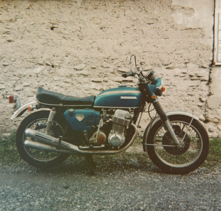 a vintage Honda motorcycle
