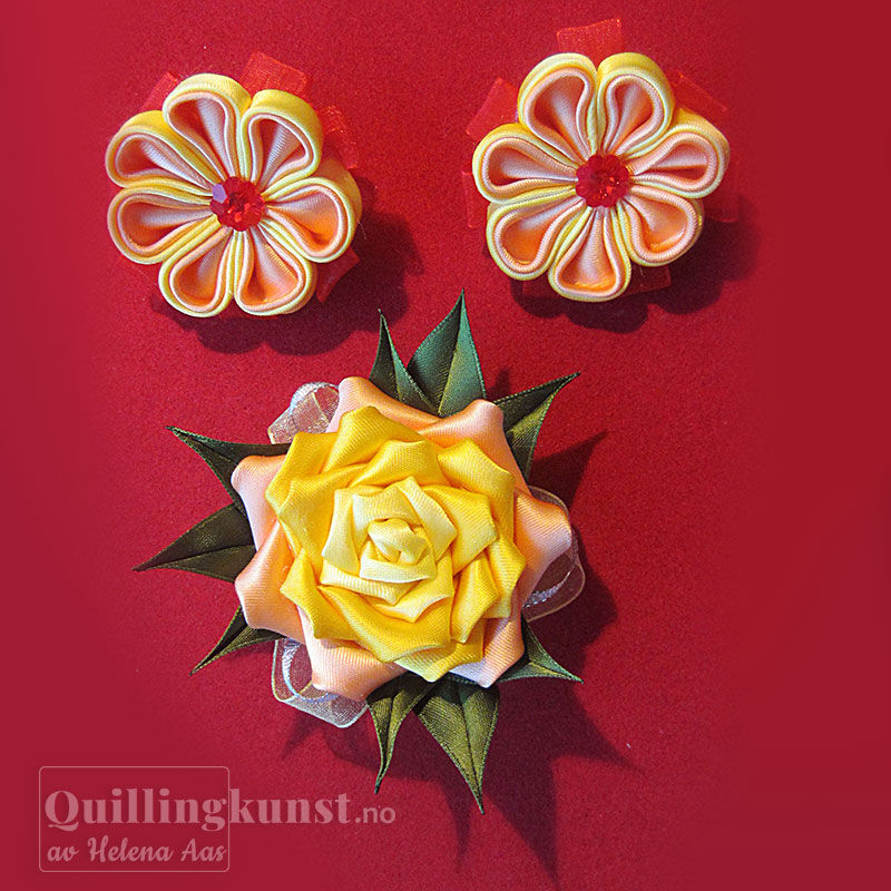 Miniatura: Kanzashi  Blomstersett