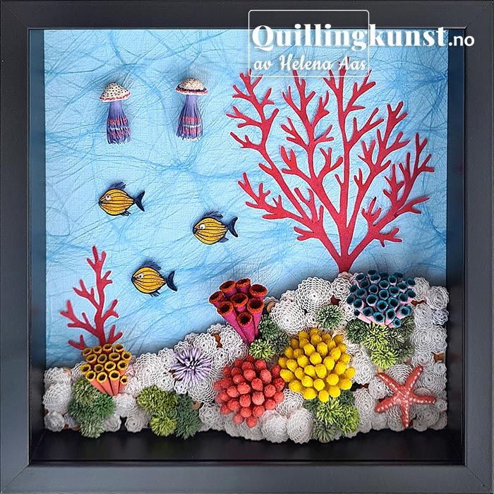 Miniatura: Quilling bilde Korallrev
