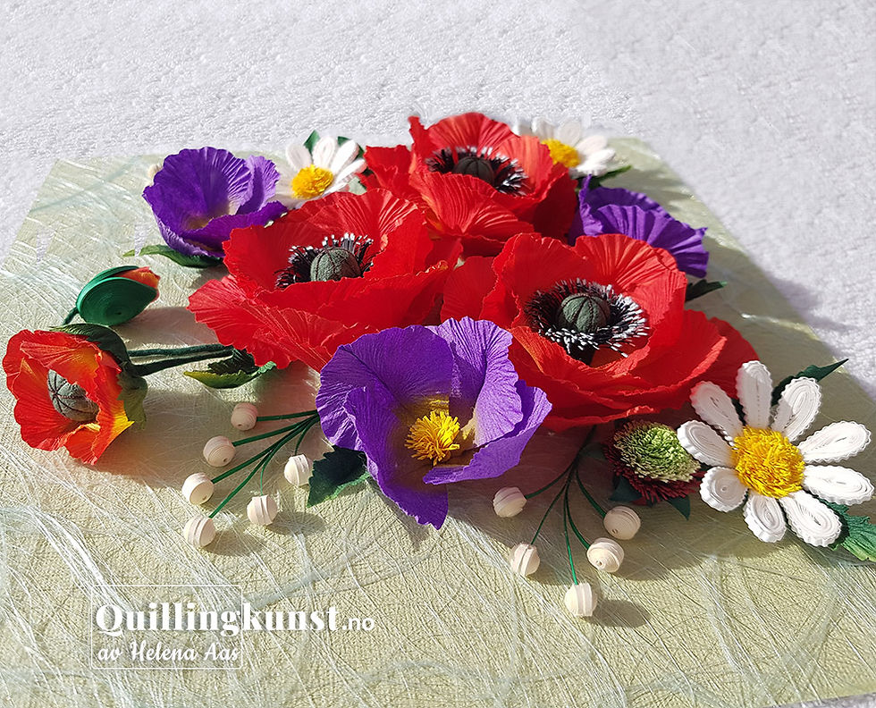 Miniatura: Quilling bilde Valmuer