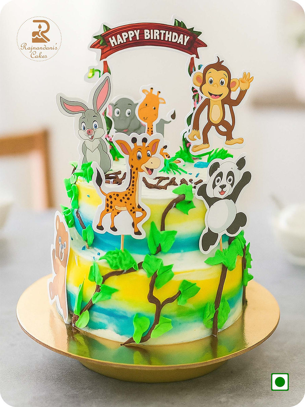 Jungle Theme Cake | Custom theme cake | Homemade, eggless | Designer cakes in Chinchwad PCMC