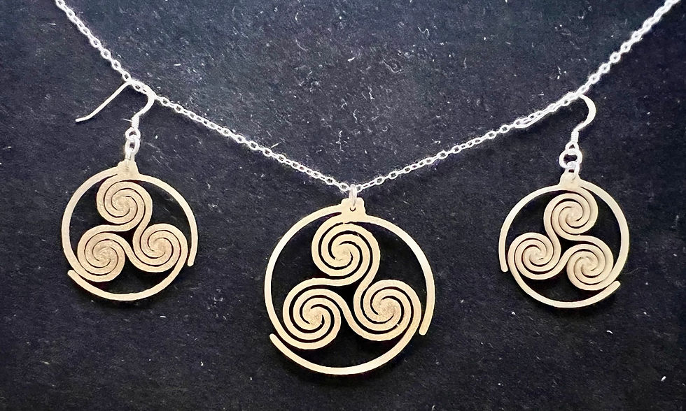 Thumbnail: Celtic Pendant and Earrings