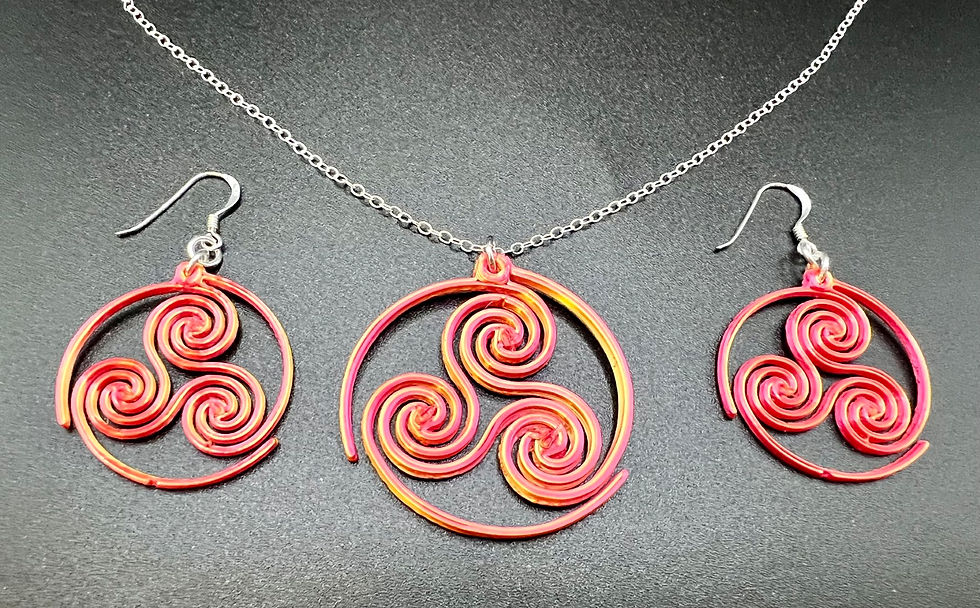 Thumbnail: Celtic Pendant and Earrings