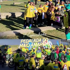💛🚶‍♀️🚴‍♂️ 1ª CAMINHADA/PEDALADA SEGURA MAIO AMARELO