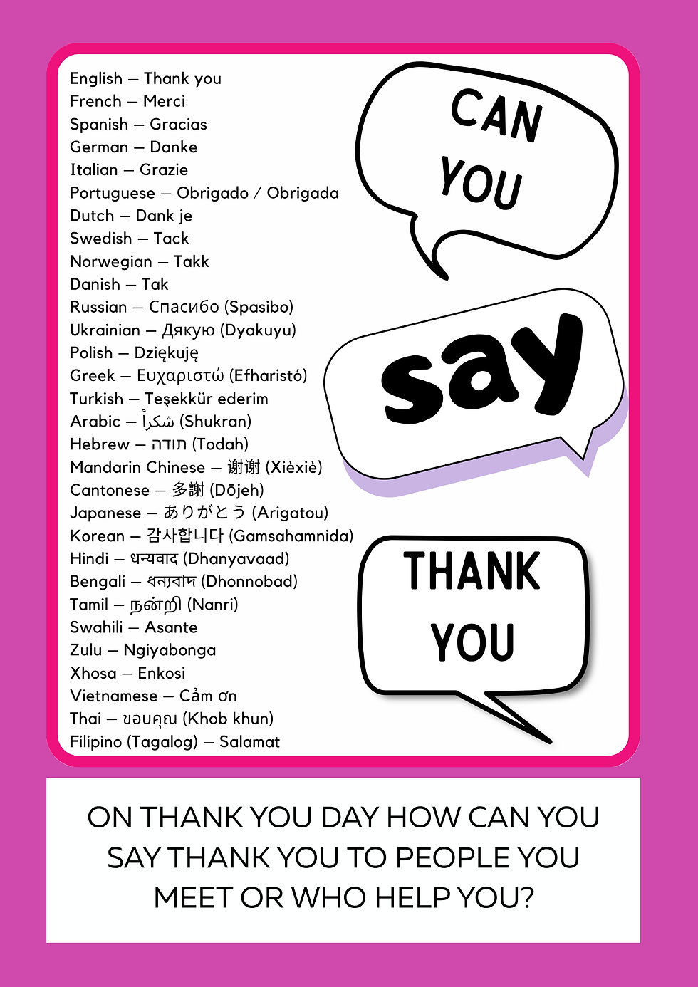 2nd Ways to say Thank You