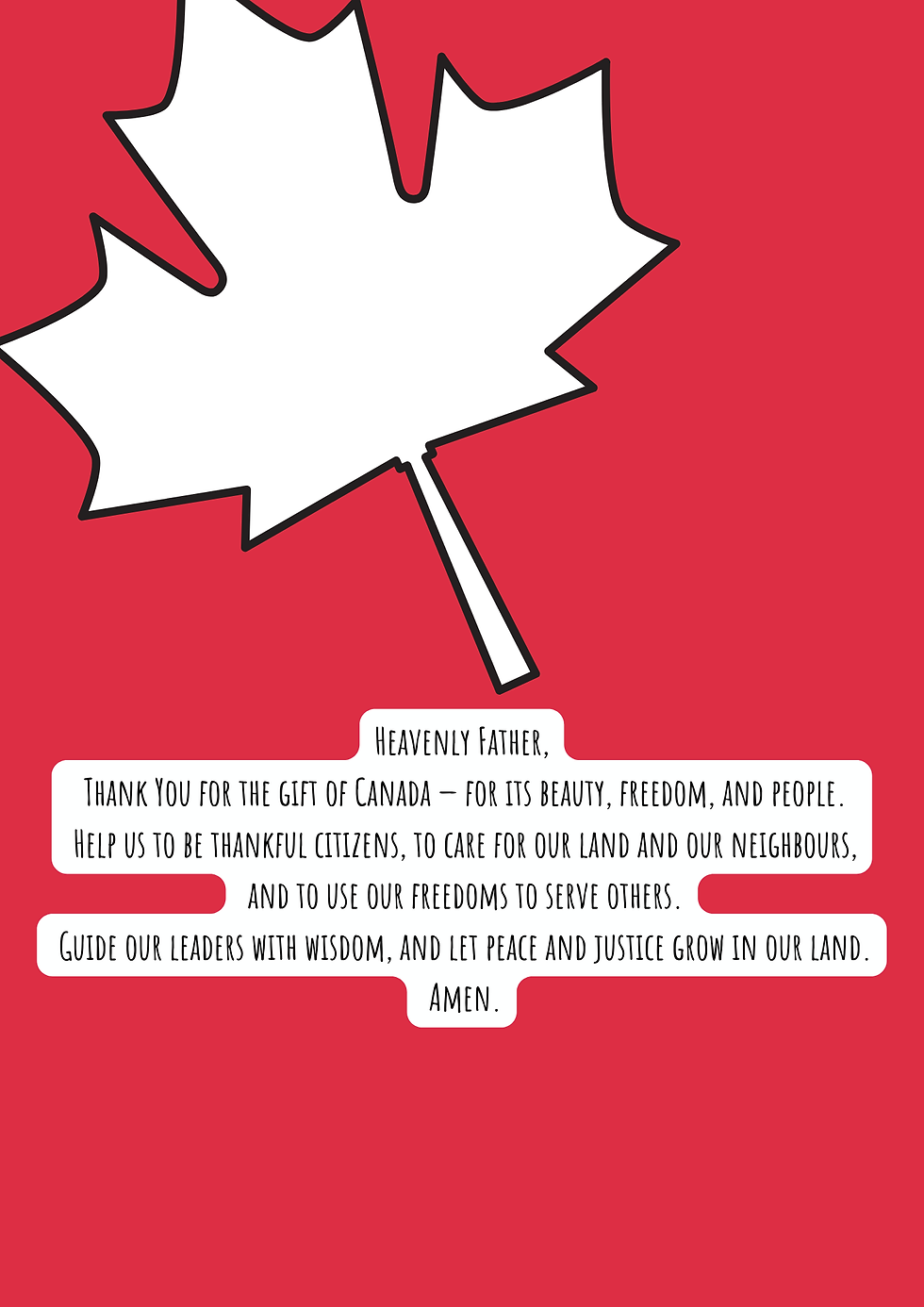 1st Prayer for Canada