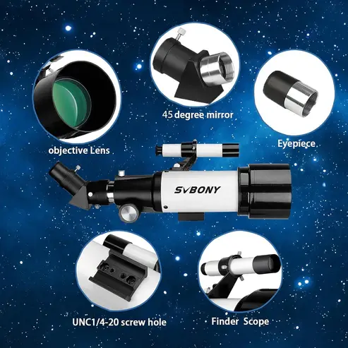 Küçük resim: SVBONY SV501P Teleskop 70/400