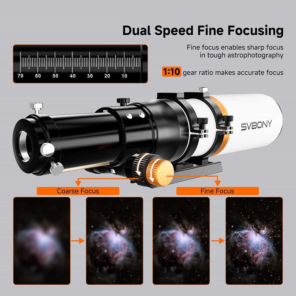 Küçük resim: SVBONY SV503 70mm f/6.78 Flatfield Refractor Teleskop