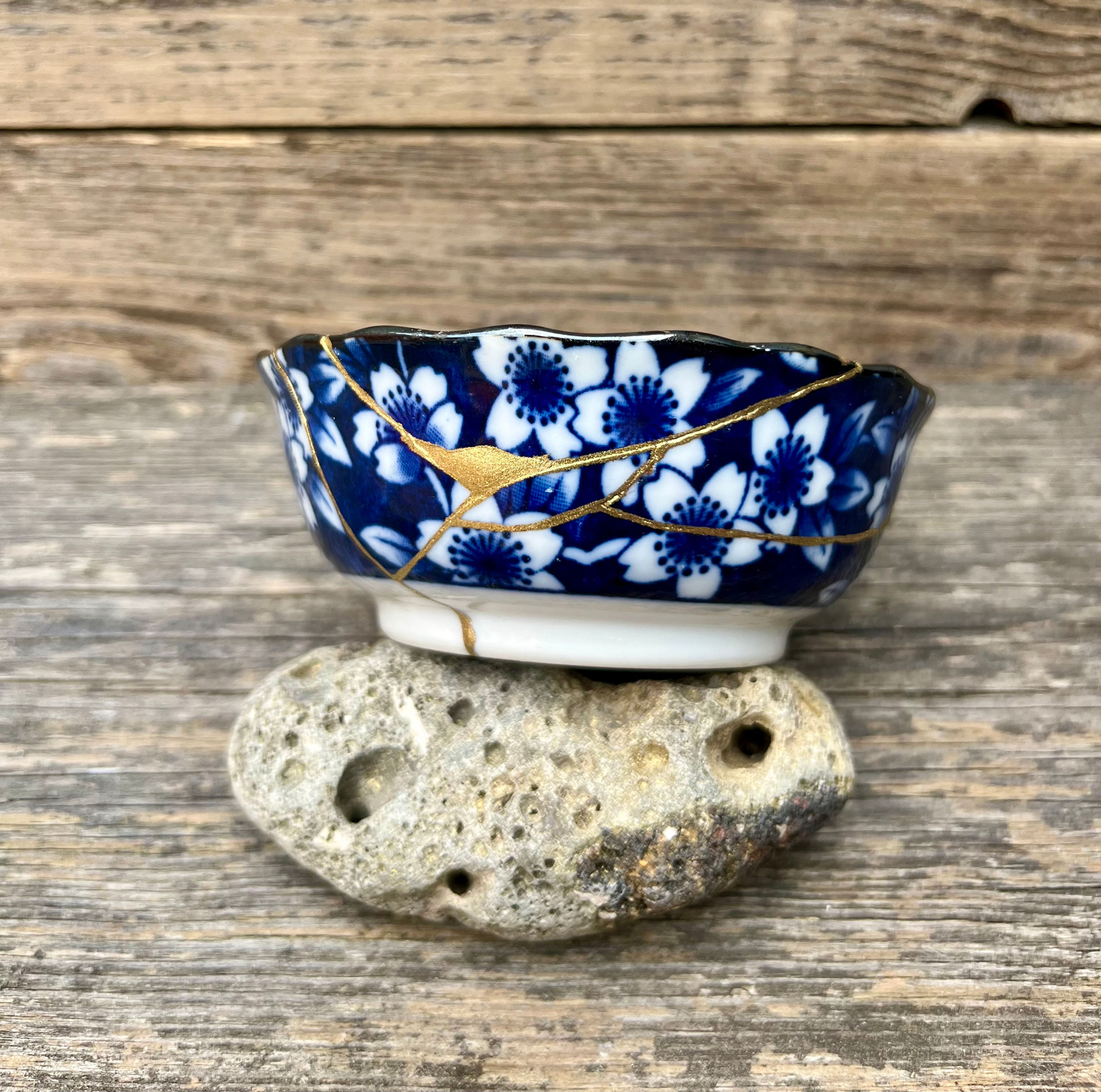 Blue Cherry Blossom Bowl