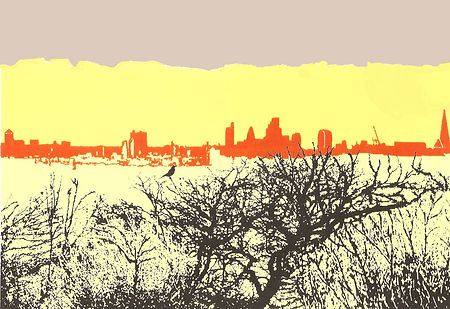 WINTER PARLIAMENT HILL, Screenprint 24 x