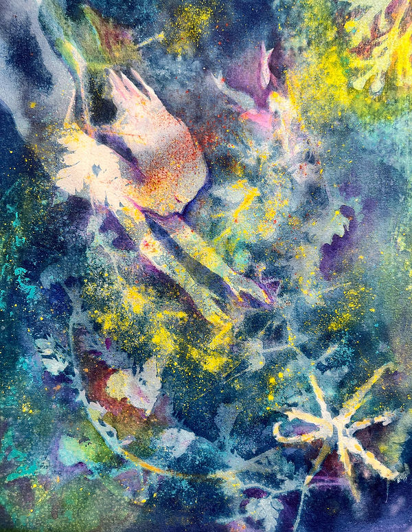 Dive-Dream Cyanotype and pigment T Pateman 28x21 Unique.£150_200jpg.jpg