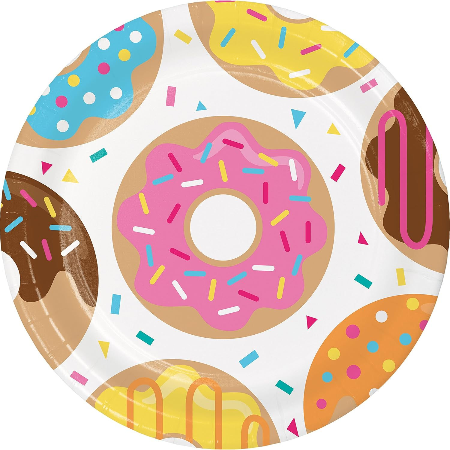 DONUT 8” PAPER PLATES: QTY 8