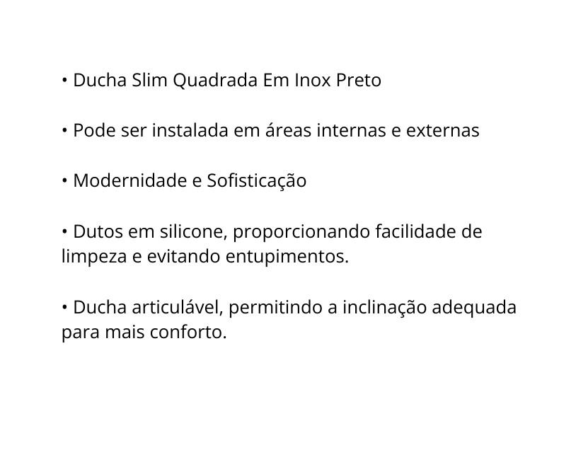 Miniatura: Ducha Inox 25 Cm Preta Completa Com Desviador E Ducha Manual