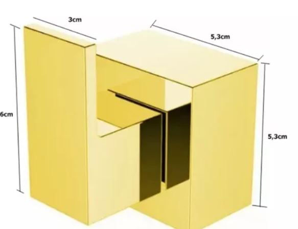 Miniatura: Acabamento P/ Registro Quadrado Padrão Deca Madri Dourado