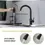 Miniatura: Torneira Monocomando Cozinha Preto Fosco C/ Extensor 2 Jatos