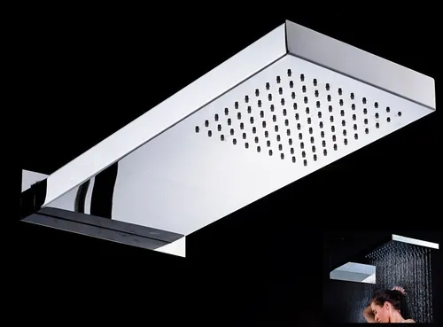 Miniatura: Chuveiro Ducha Luxo Retangular Inox Cromado 22x50cm.